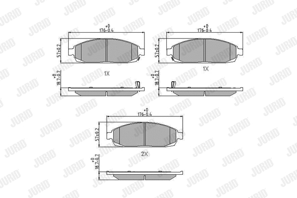 Brake Pad Set, disc brake (573340J)