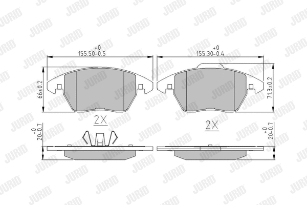 Brake Pad Set, disc brake (573852J)