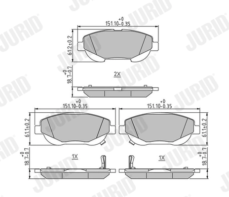 Brake Pad Set, disc brake (573631J)