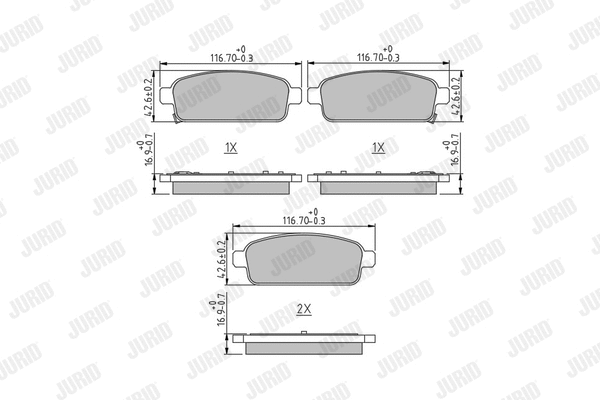 Brake Pad Set, disc brake (573335J)