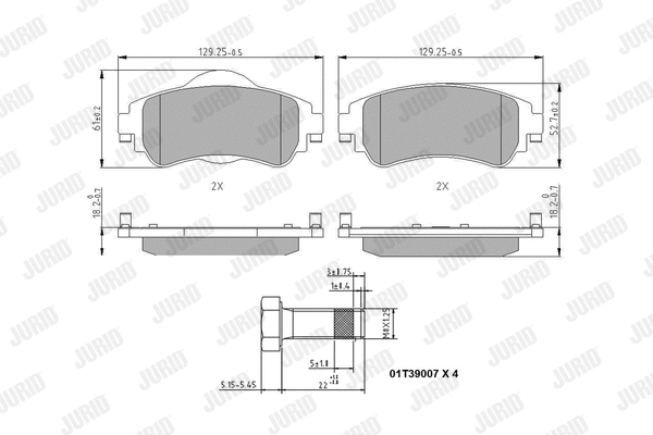Brake Pad Set, disc brake (573399J)