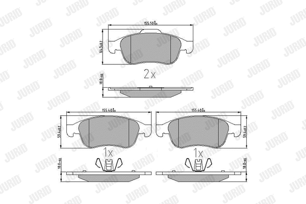 Brake Pad Set, disc brake (573268J)
