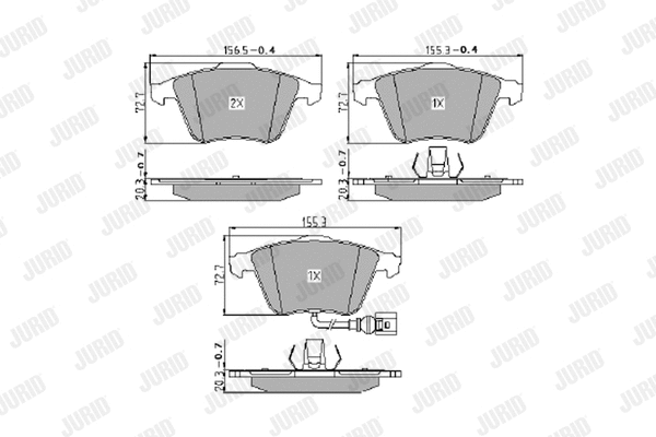 Brake Pad Set, disc brake (573463J)