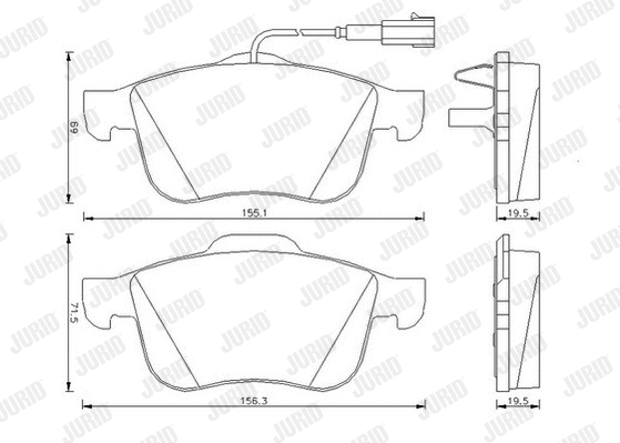 Brake Pad Set, disc brake (573173JC)