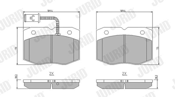 Brake Pad Set, disc brake (571416J)