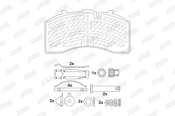 Brake Pad Set, disc brake (2915805390)