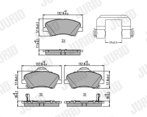 Brake Pad Set, disc brake (573815J)