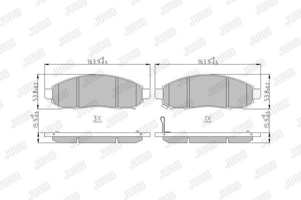 Brake Pad Set, disc brake (573431J)
