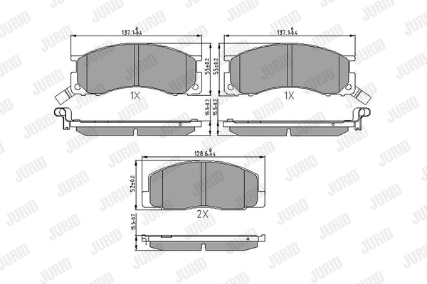Brake Pad Set, disc brake (572342J)