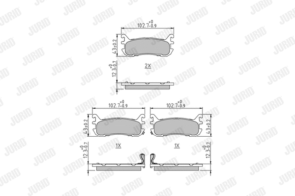 Brake Pad Set, disc brake (573373J)