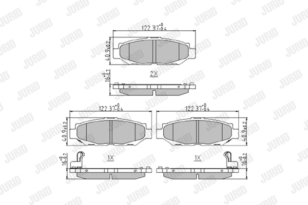 Brake Pad Set, disc brake (573952J)