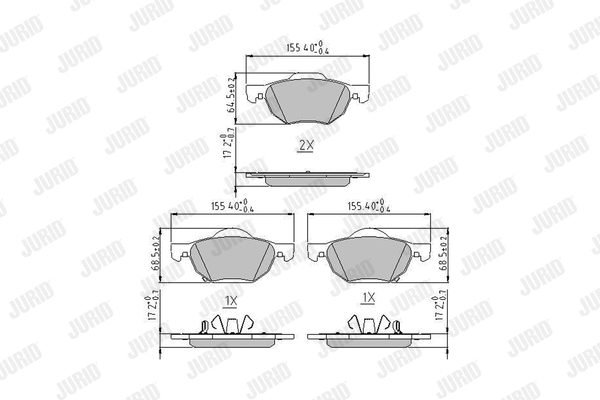 Brake Pad Set, disc brake (572480J)