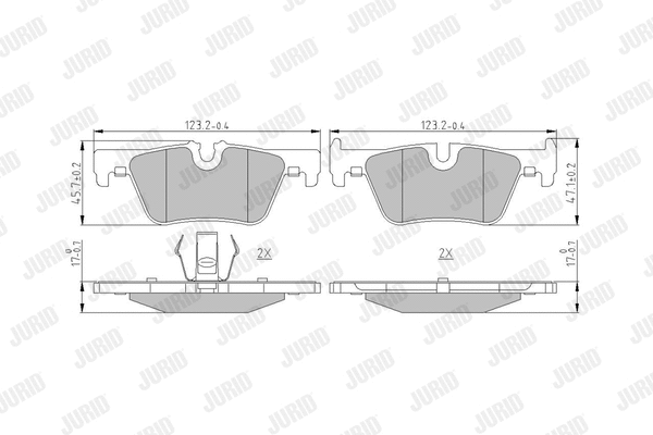 Brake Pad Set, disc brake (573401J)