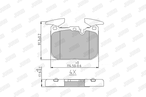 Brake Pad Set, disc brake (573355J)