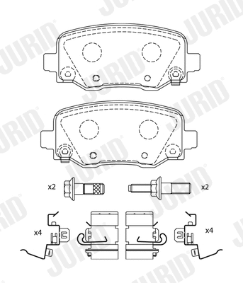 Brake Pad Set, disc brake (574045J)