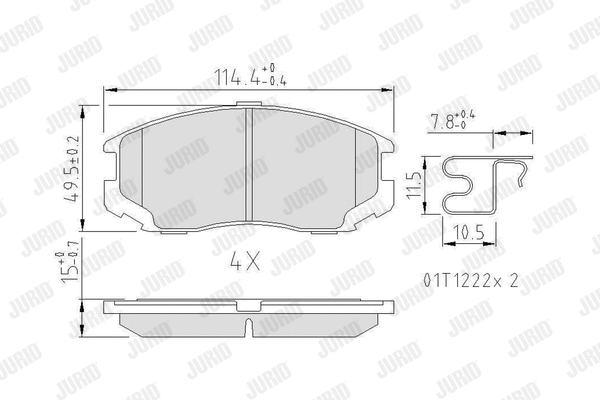 Brake Pad Set, disc brake (572441J)
