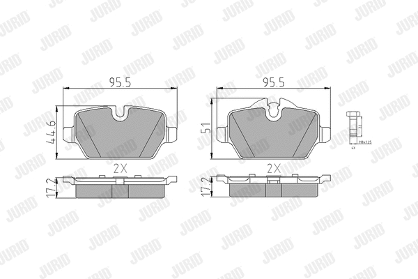 Brake Pad Set, disc brake (573136J)