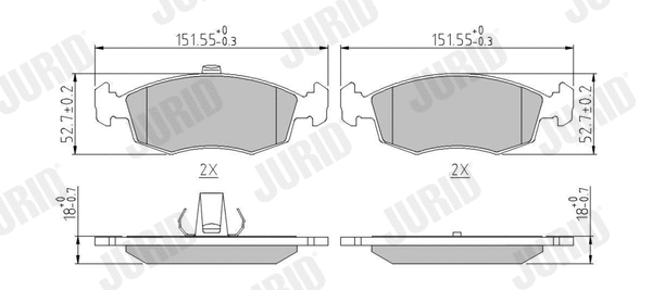 Brake Pad Set, disc brake (571974J)