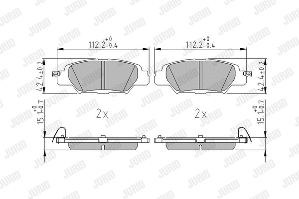 Brake Pad Set, disc brake (573858J)