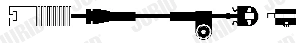 Warning Contact, brake pad wear (FWI263)