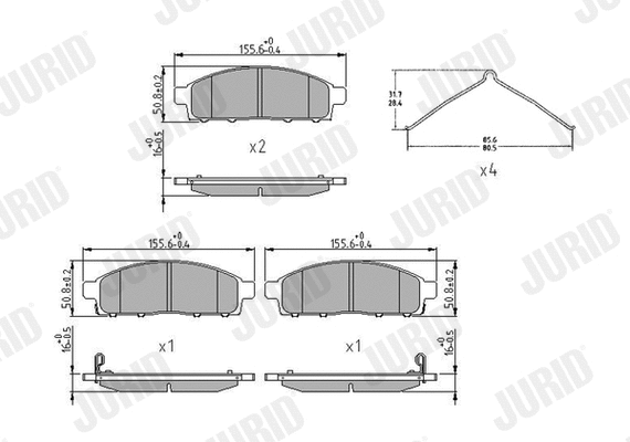 Brake Pad Set, disc brake (573916J)