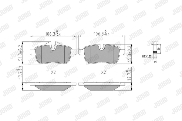 Brake Pad Set, disc brake (573651J)