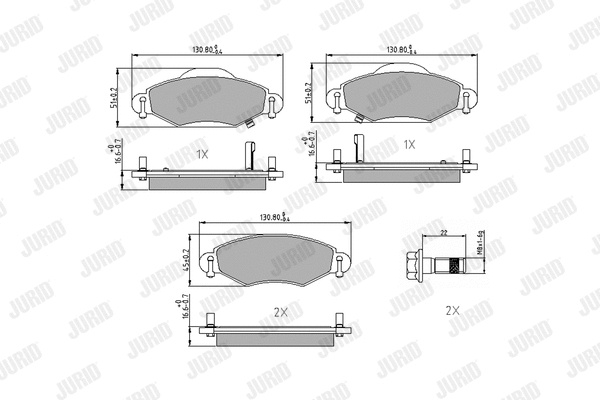 Brake Pad Set, disc brake (572510J)