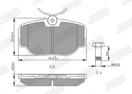 Brake Pad Set, disc brake (573067J)