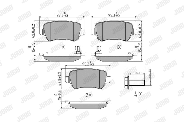 Brake Pad Set, disc brake (573122J)