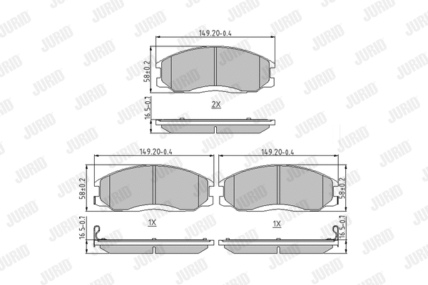 Brake Pad Set, disc brake (572453J)