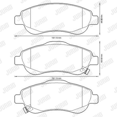 Brake Pad Set, disc brake (572605JC)