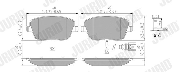 Brake Pad Set, disc brake (573127J)