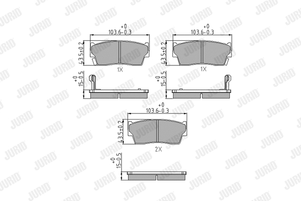 Brake Pad Set, disc brake (572166J)