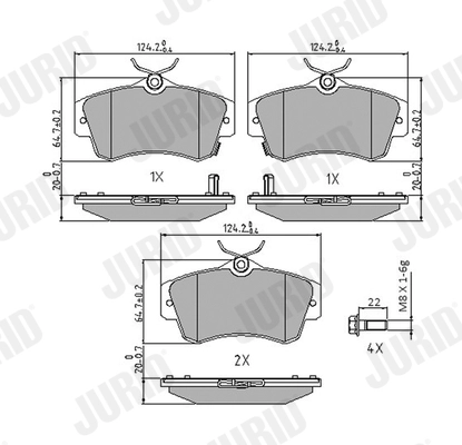 Brake Pad Set, disc brake (573033J)