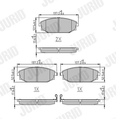 Brake Pad Set, disc brake (572534J)