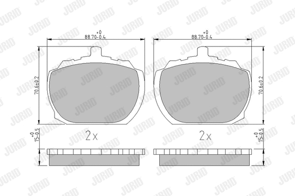 Brake Pad Set, disc brake (571233J)