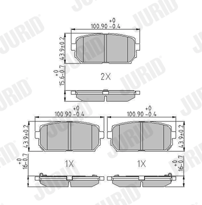 Brake Pad Set, disc brake (572613J)