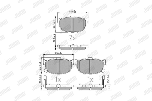 Brake Pad Set, disc brake (572127J)