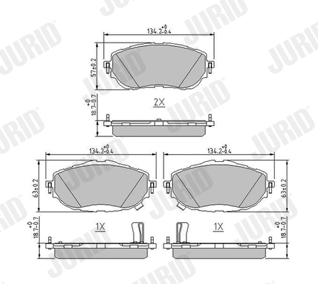 Brake Pad Set, disc brake (573440J)