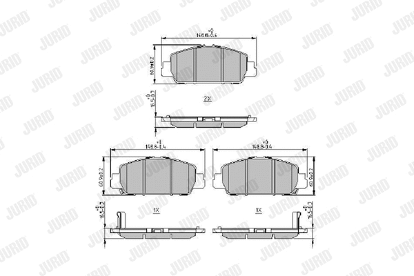 Brake Pad Set, disc brake (573970J)