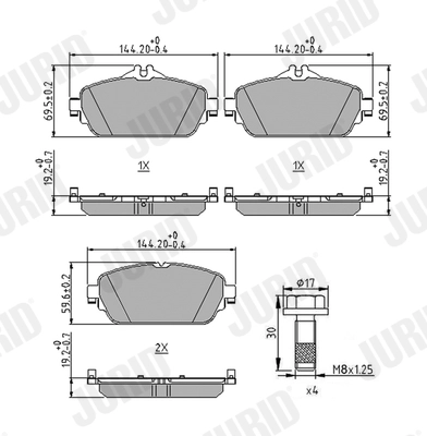 Brake Pad Set, disc brake (573671J)