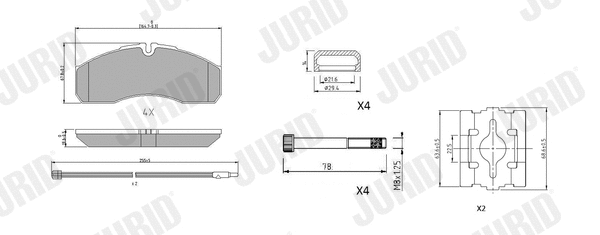 Brake Pad Set, disc brake (2916009560)