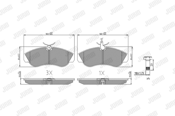Brake Pad Set, disc brake (573061J)