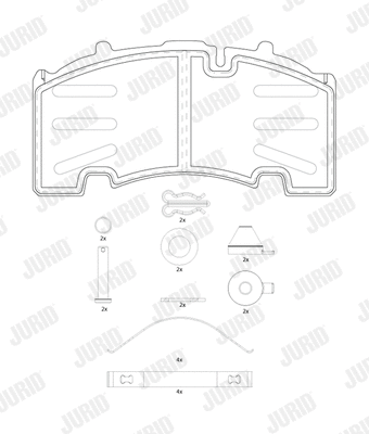 Brake Pad Set, disc brake (2926405390)