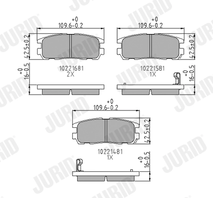Brake Pad Set, disc brake (572221J)