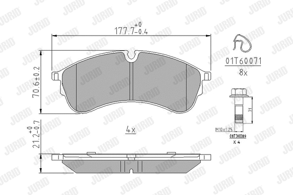 Brake Pad Set, disc brake (573844J)