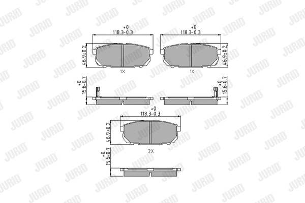 Brake Pad Set, disc brake (572549J)