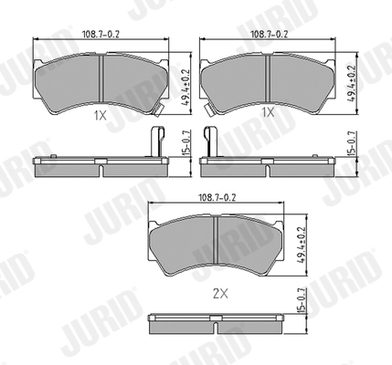 Brake Pad Set, disc brake (572433J)