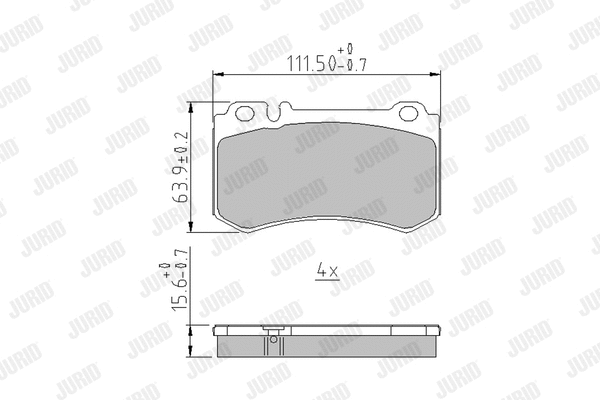 Brake Pad Set, disc brake (573302J)