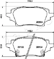 Brake Pad Set, disc brake (51263)